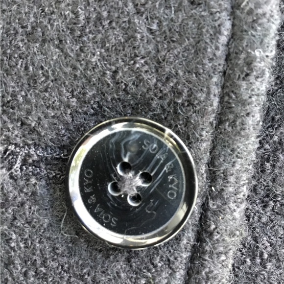 SOIA & KYO Wool Coat with leather detail - medium - Picture 6 of 9